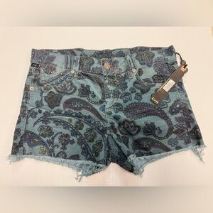 NWT Citizens of‎ Humanity Manic Cheeky Short Paisley Frayed Size 27